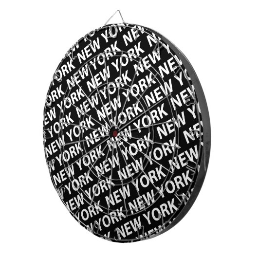 New York Pattern White Dartbord (Voorkant Rechts)