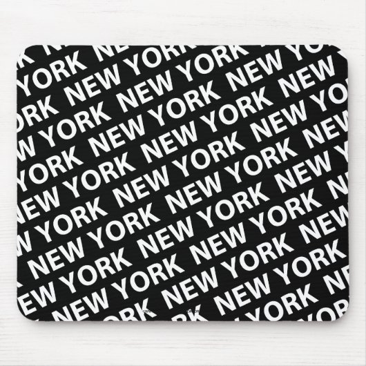 New York Pattern White Muismat (Voorkant)