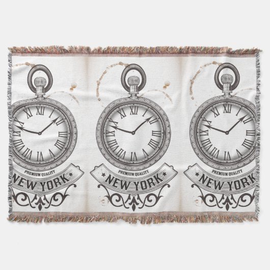 New York Pocket Watch Deken (Voorkant)