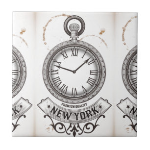 New York Pocket Watch Tegeltje