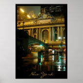 New York Poster Cityscape New York Night Print (Voorkant)
