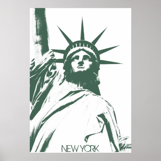 New York Poster Statue of Liberty New York Imprime (Devant)