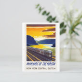  New York Railway Poster Briefkaart (Staand voorkant)