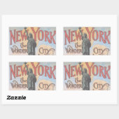  New York Rechthoek Stickers (Vel)