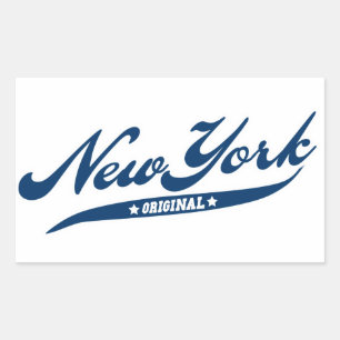 New York Rechthoekige Sticker
