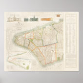  New York reiskaart. Oude stad. Retro Poster (Voorkant)