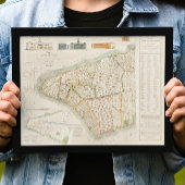 New York reiskaart. Oude stad. Retro Poster