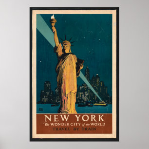New York, Reizen, Adolph Treidler Vintage jaren 19 Poster