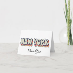 New York Retro 80s Chrome City Bedankkaart