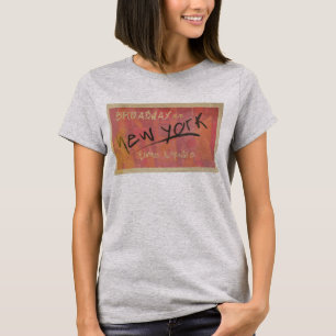 New York  retro breedtevierkant T-shirt