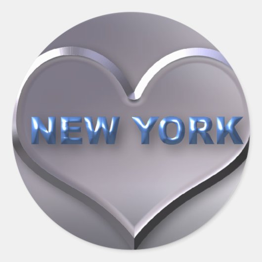 New York Ronde Sticker (Voorkant)