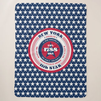 New York Rood Wit Blauw Patriottisch Sherpa Deken