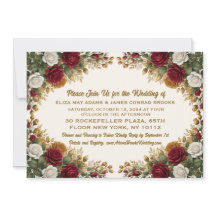 New York Rose Elegante Trouwuitnodiging