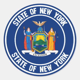 New York Round Emblem Ronde Sticker