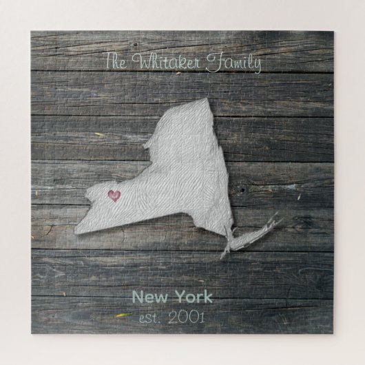 New York Rustic Staatspuzzel Legpuzzel (Verticaal)