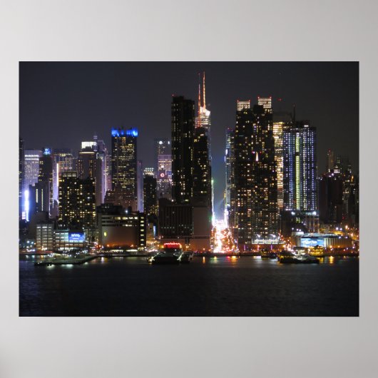 New York 's nachts Poster (Voorkant)