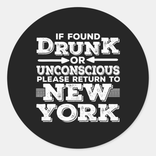 New York Sayings Funny Ny Ronde Sticker (Voorkant)