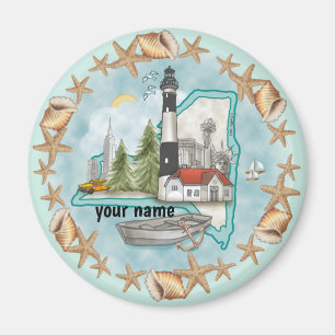 New York Shells Lighthouse Magneet