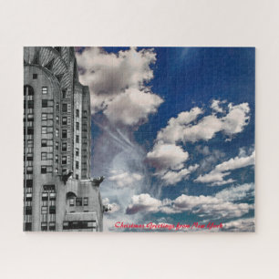 New York Silhouet.Kerstgroeten Legpuzzel