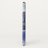 New York Silhouet - Waterverf Blauw Case-Mate iPhone Case (Achterkant / rechts)