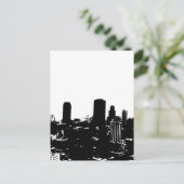 New York Silhouette Briefkaart (Staand voorkant)