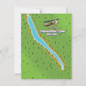 New york Skaneateles Lake-kaart (Achterkant)