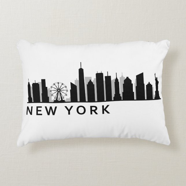 New York Skyline Accent Kussen (Voorkant)