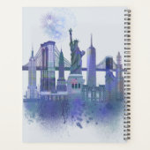 New York Skyline - Aquarelle bleue (Dos)