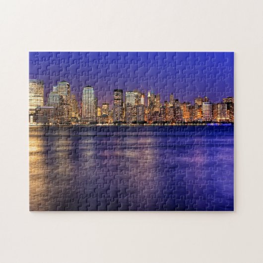 New York Skyline au Sunset Puzzle (Horizontal)