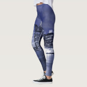 New York Skyline Bathed in Blue Leggings (Links)