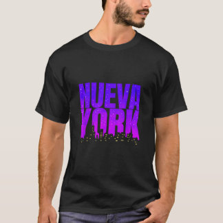 New York skyline bij nacht Nueva York T-shirt