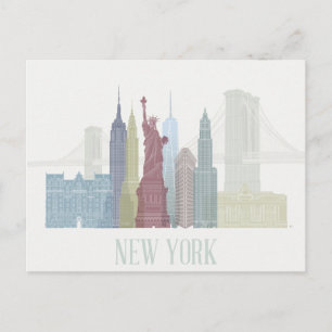 New York Skyline Briefkaart
