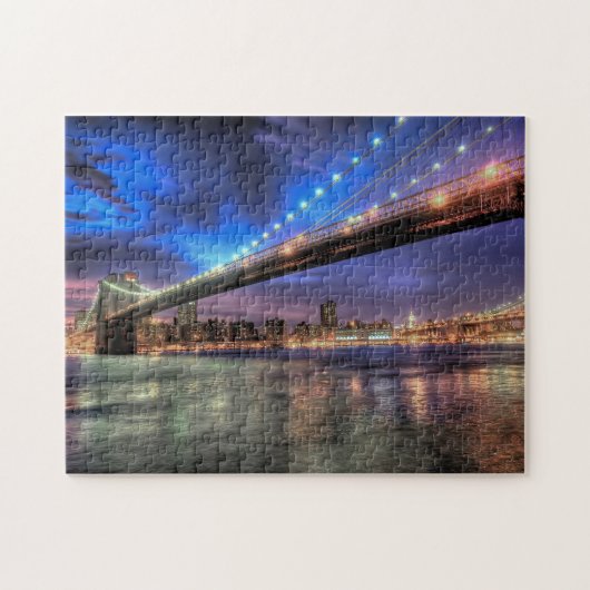 New York Skyline, Brooklyn Bridge Puzzel (Horizontaal)