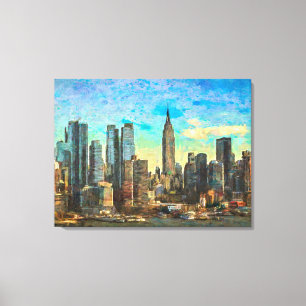 New York Skyline Canvas Afdruk