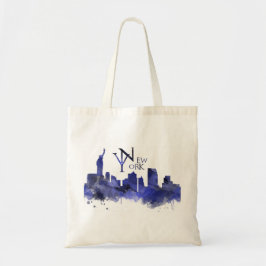 New York skyline canvas tas