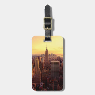 New York skyline city met Empire State Bagagelabel