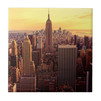 New York skyline city met Empire State Tegeltje