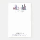 New York Skyline Colored Buildings Post-it® Notes (Voorkant)