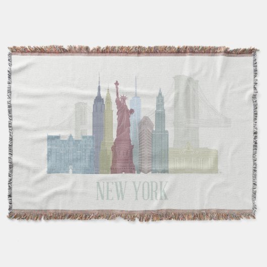 New York Skyline Deken (Voorkant)