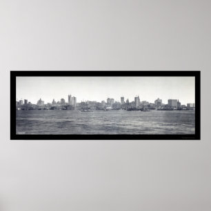 New York Skyline Foto 1900 Poster