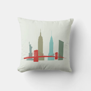 New York Skyline, historische Landmark Architectur Kussen