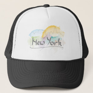 New York Skyline "Ik hou van je" met hart Trucker Pet
