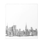 New York skyline inkt notitieblok klein (Voorkant)