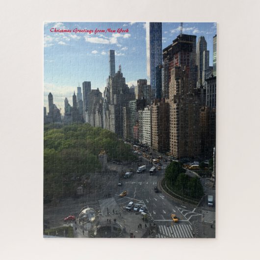 New York Skyline.kerstgroetings Legpuzzel (Verticaal)