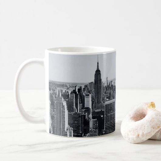 New York Skyline Koffiemok (Met donut)