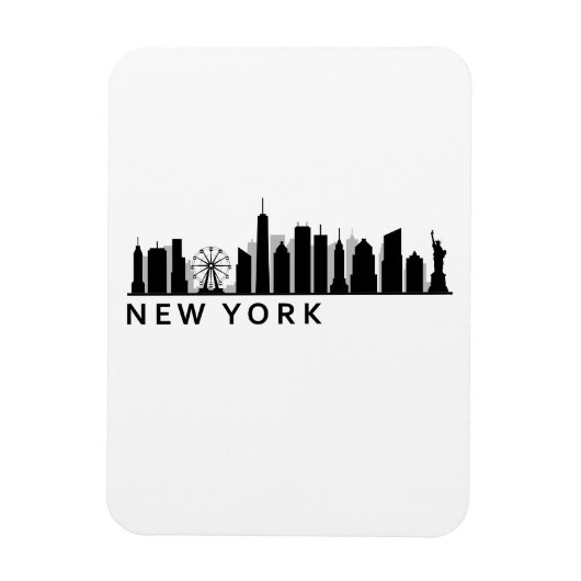 New York Skyline Magneet (Verticaal)