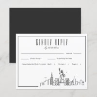 New York Skyline | Mariage RSVP + Choix de repas