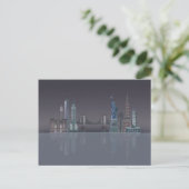 New York Skyline Night Reflections Briefkaart (Staand voorkant)