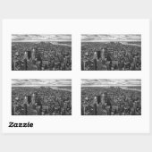 New York Skyline Rechthoekige Sticker (Vel)