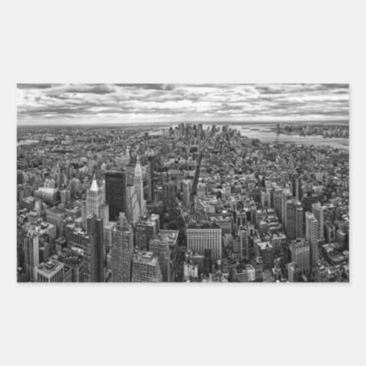 New York Skyline Rechthoekige Sticker (Voorkant)